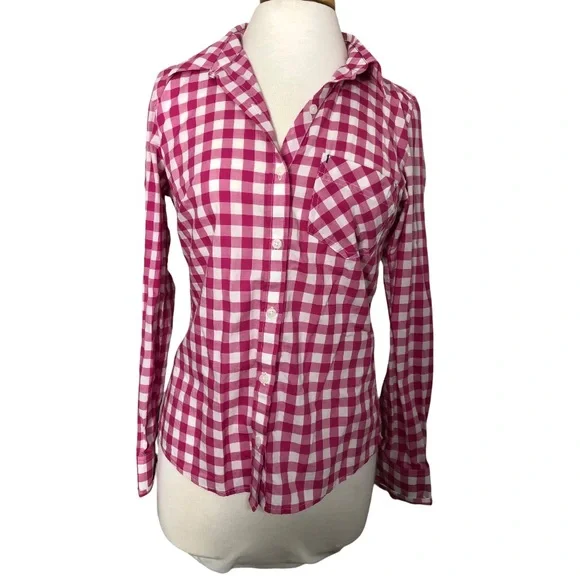 Patagonia pink plaid button shirt Sz S - Picture 6 of 9
